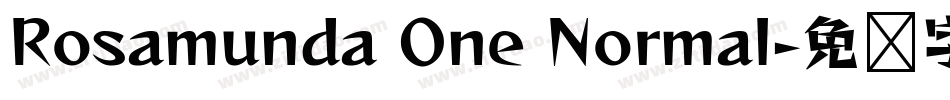 Rosamunda One Normal字体转换